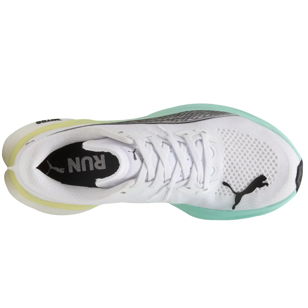 Puma Spider Web Shoes Puma Deviate Nitro 3 Running Shoes - Womens - White/Mint Melt