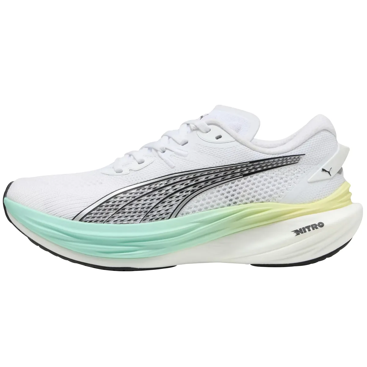 Toddler Shoes Puma Puma Deviate Nitro 3 Running Shoes - Womens - White/Mint Melt