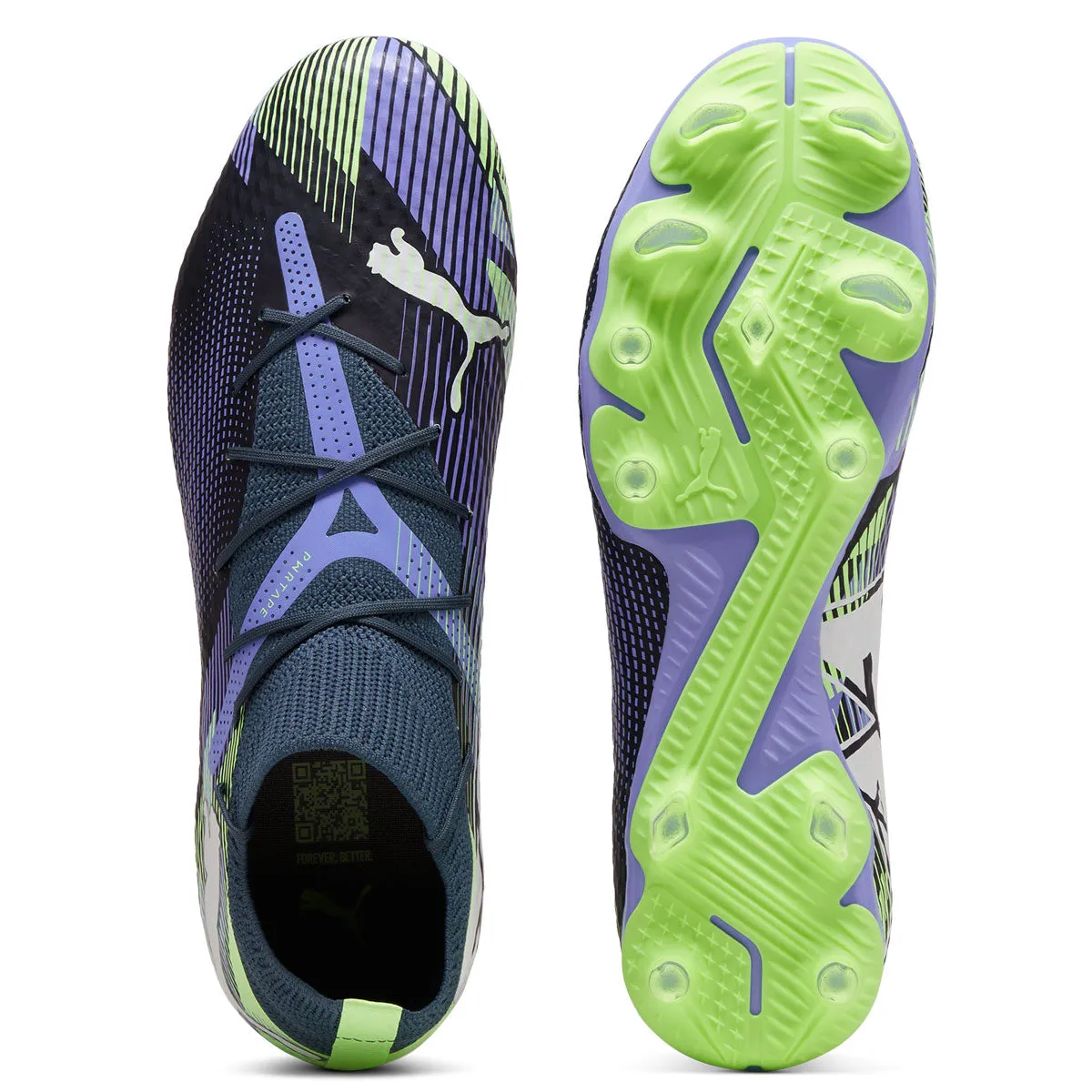 Soccer Cleats 2011 Puma Future 7 Pro FG/AG Football Boots - Adult - Grey/White/Fizzy Apple