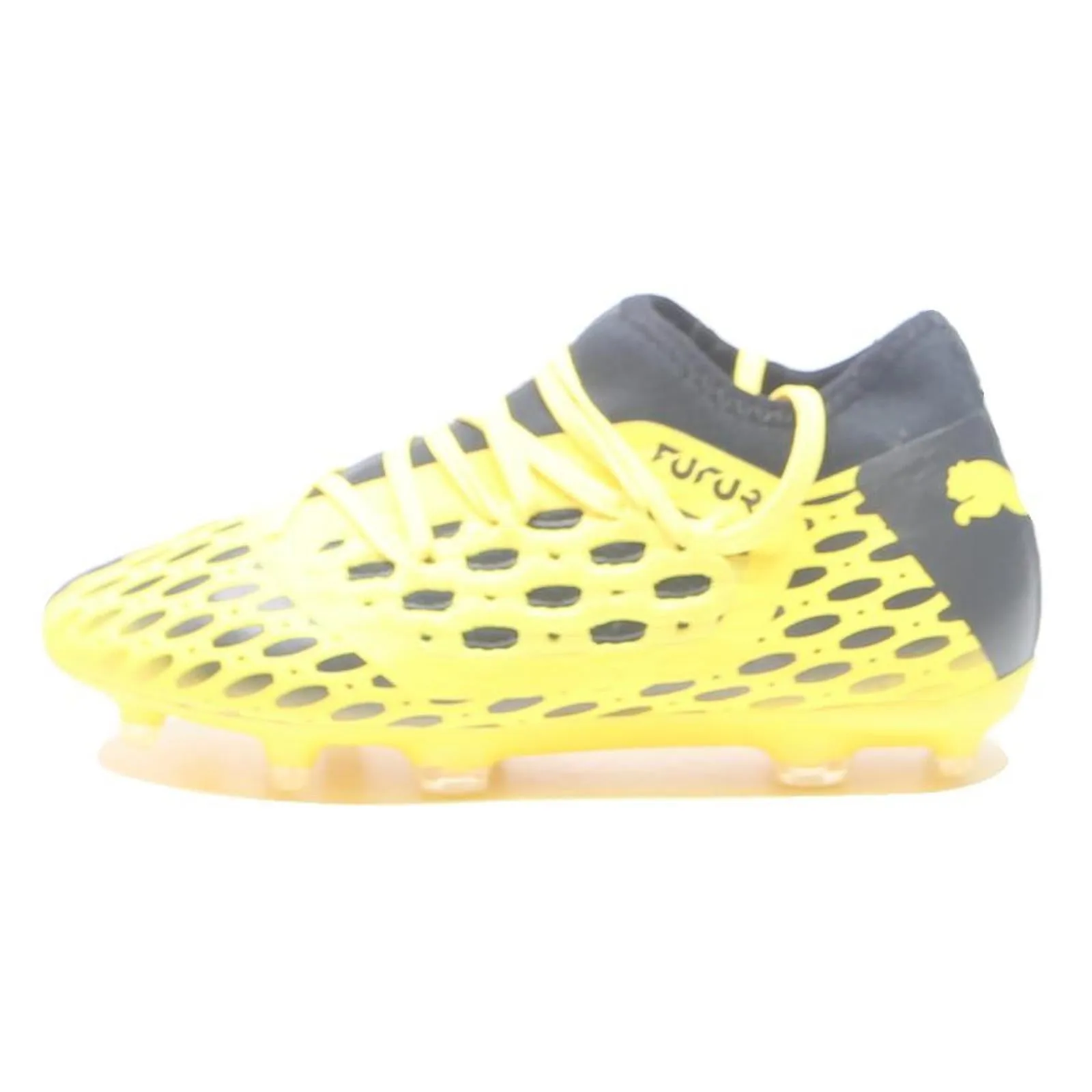 Knitted Soccer Cleats PUMA FUTURE Boys Football Boots Lace-Up Synthetic Yellow UK 3.5 Durable Trainers