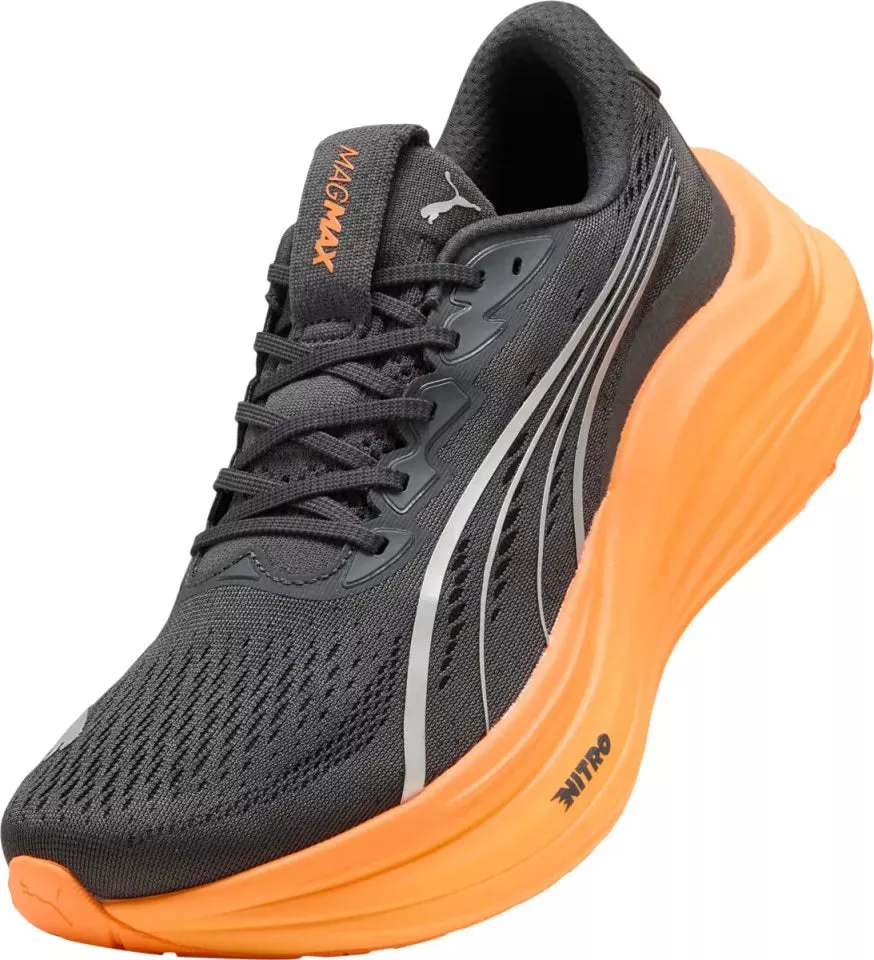 Shox R4 Running Shoes Puma MagMax Nitro Mens | Dusky Grey/Heat Fire