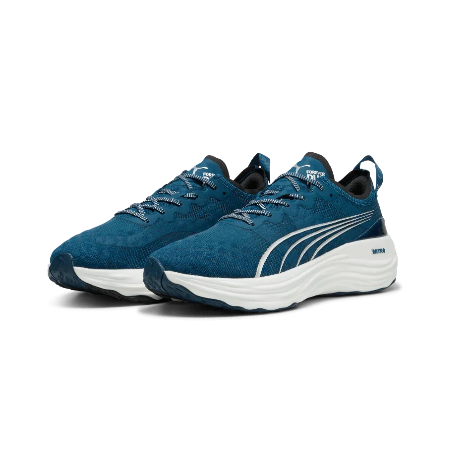 Puma Men's ForeverRun Nitro Running Shoes in Ocean Tropic-Puma White SS24 Puma Nxt Pro Shoes