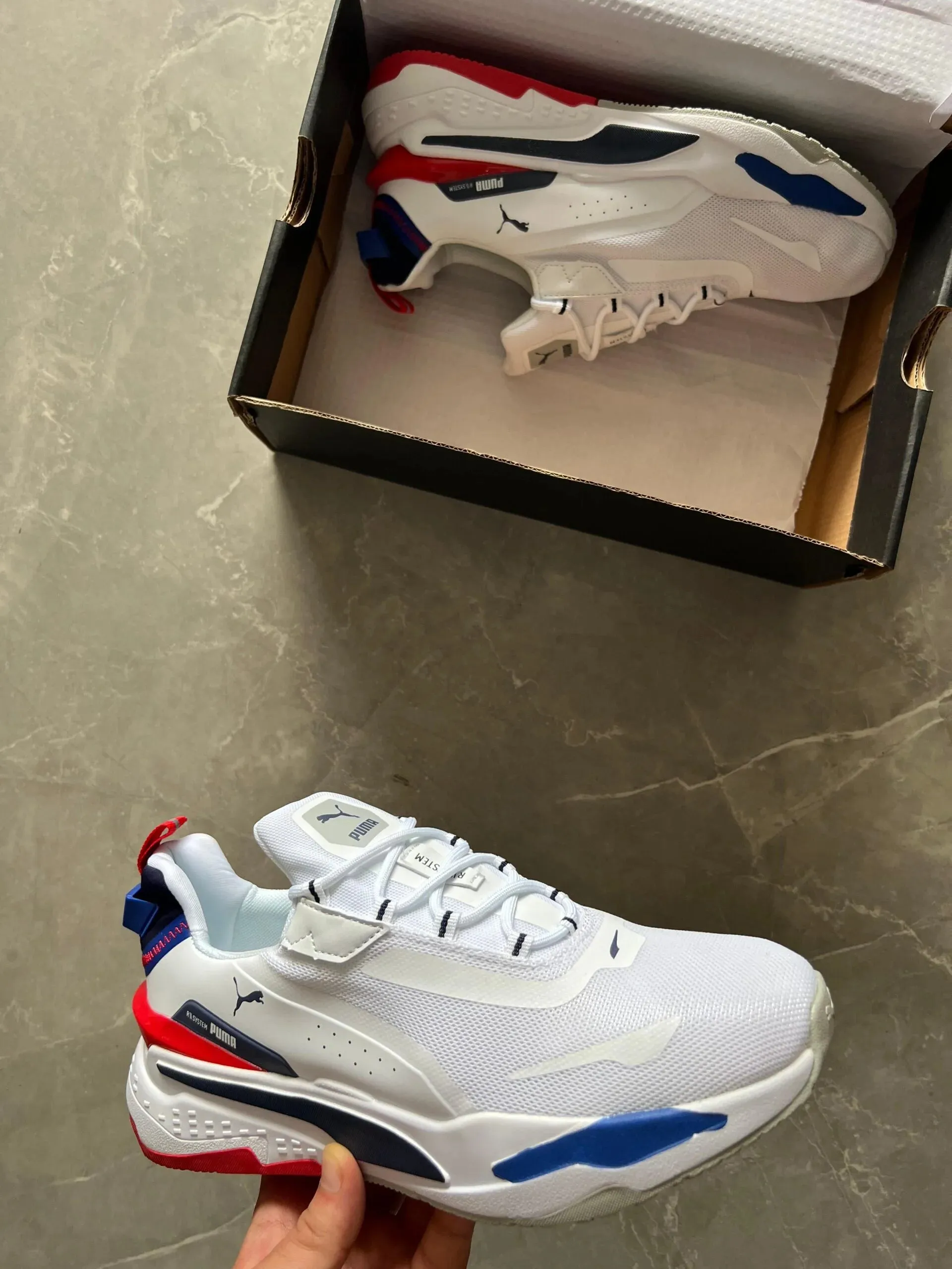 The Weeknd Puma Shoes Puma R-system Red-blue Sports Shoes
