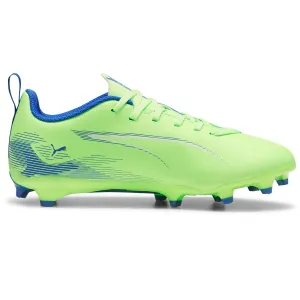 Rainbow Soccer Cleats Puma Ultra 5 Play FG/AG Football Boots - Youth - Fizzy Apple/White/Blue