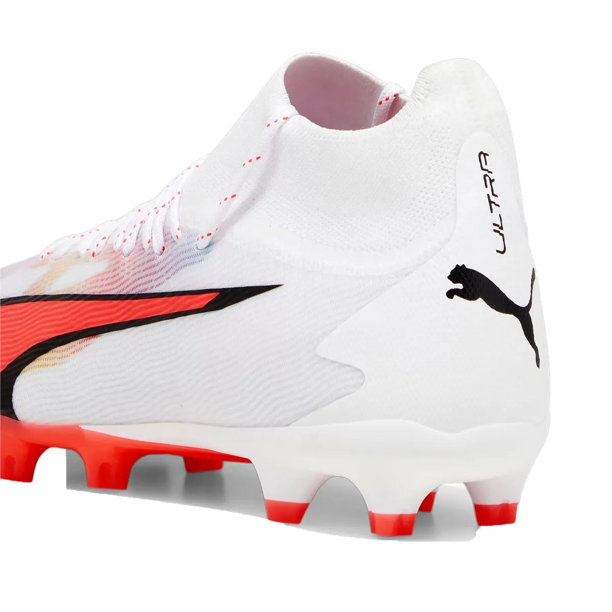 Soccer Shoes With Cleats Puma Ultra Pro FG/AG Football Boots - Adult - White