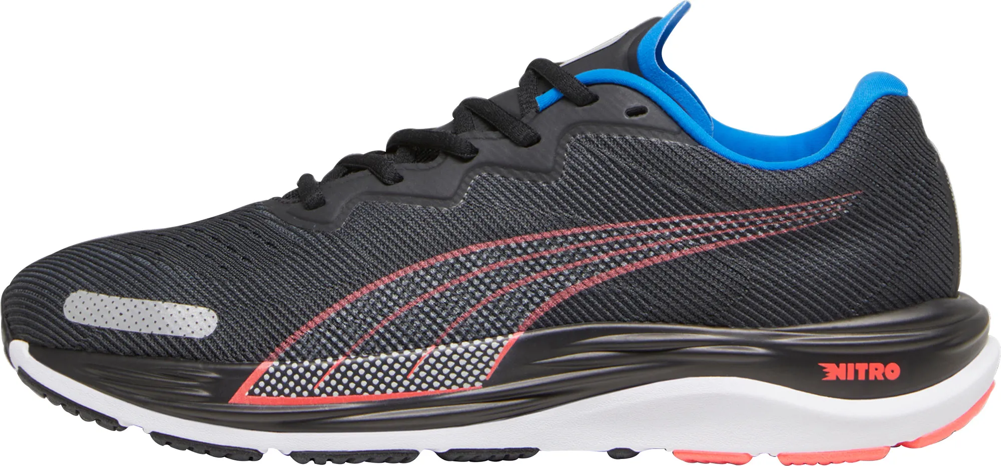 Puma Velocity Nitro 2 Mens Running Shoes - Black Puma All Leather Shoes