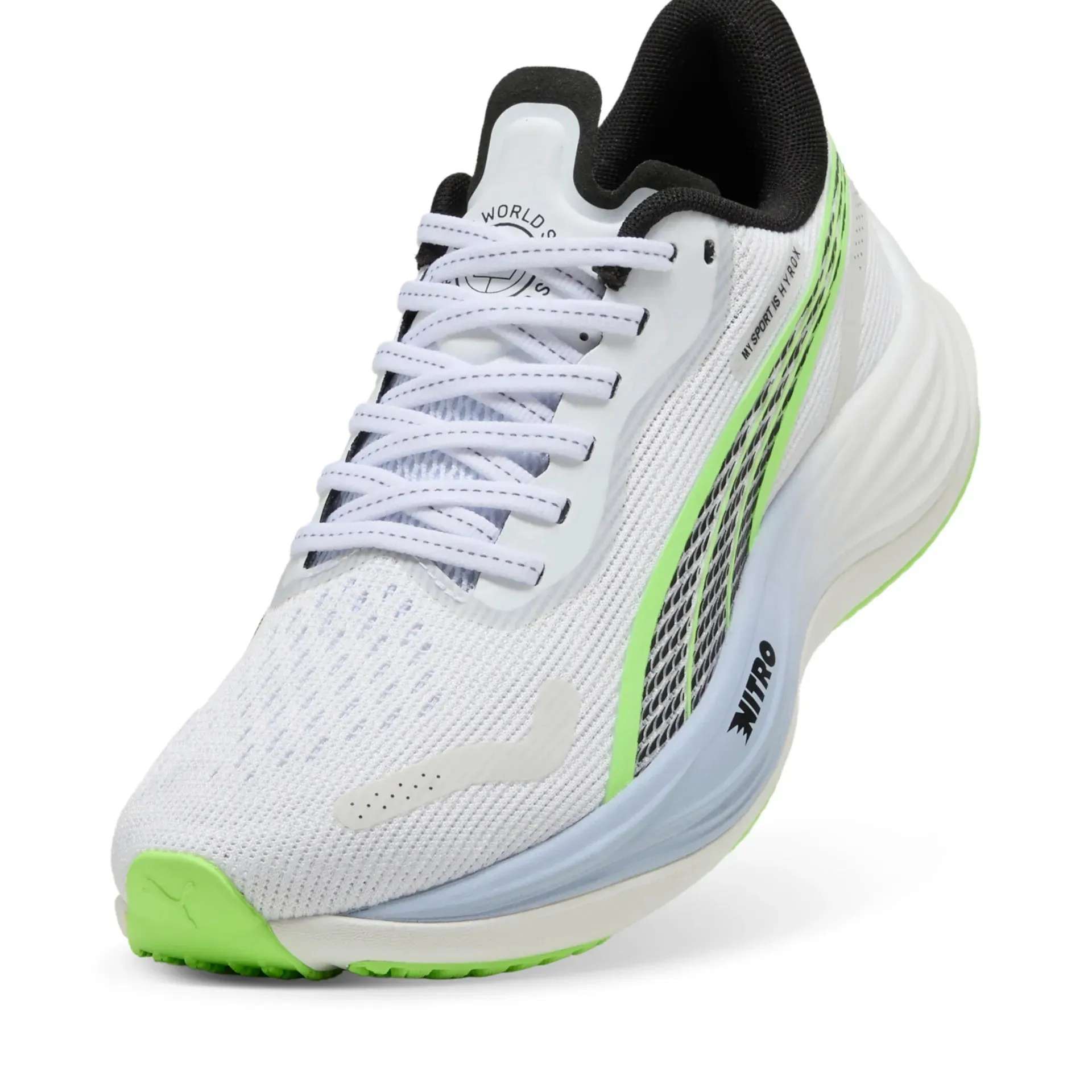 Hyrox Puma Shoes Puma Velocity Nitro Hyrox Women's Running Shoes White Green