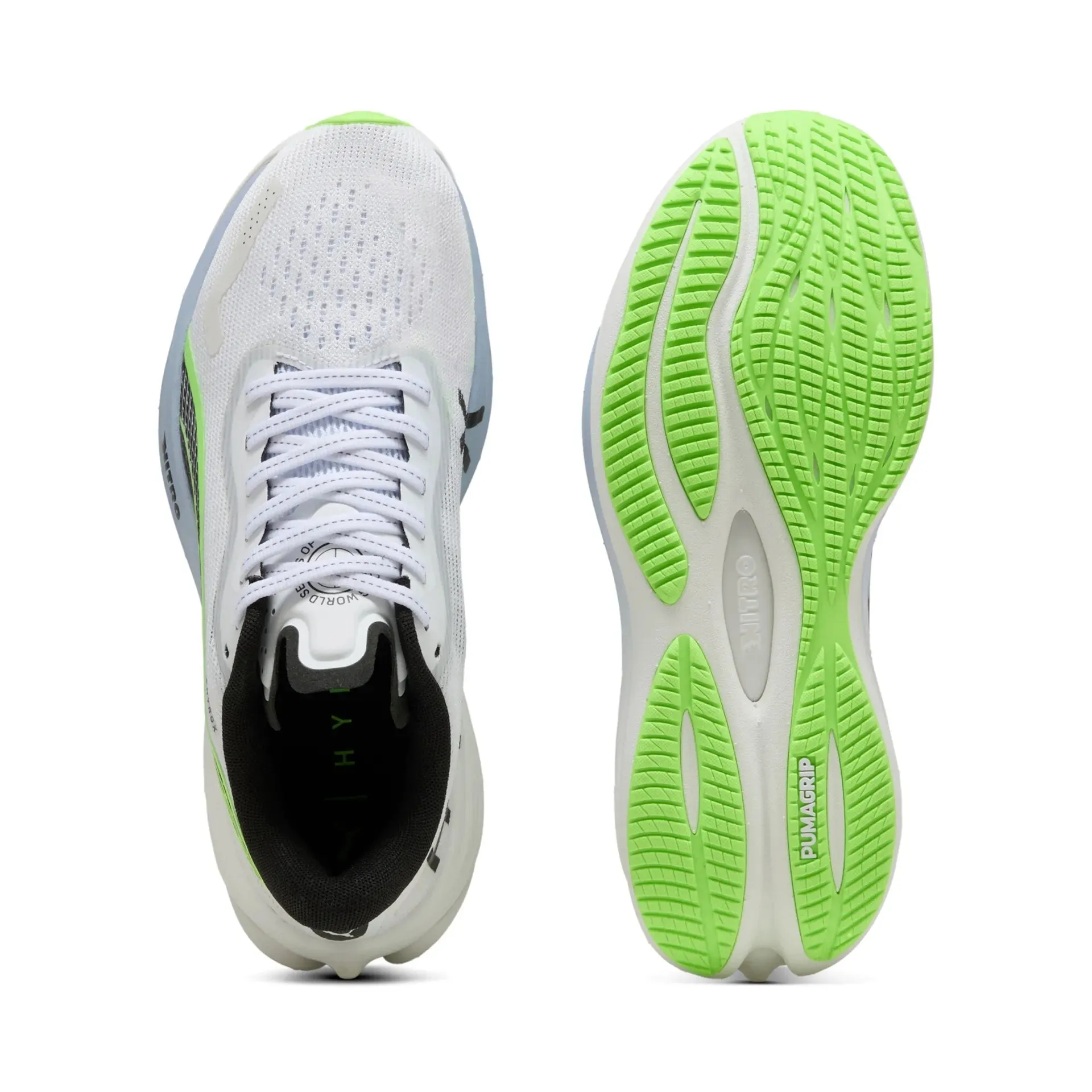 Puma Shoes 2018 Puma Velocity Nitro Hyrox Women's Running Shoes White Green