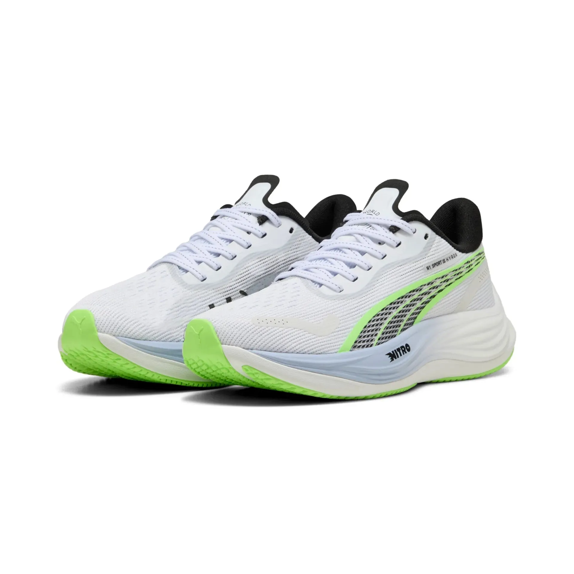 Puma Velocity Nitro Hyrox Women's Running Shoes White Green Cricket Shoes Puma