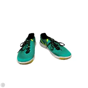 Shoes Athletic By Nike In Green & Yellow, Size: 8.5 Youth Nike Velcro Shoes