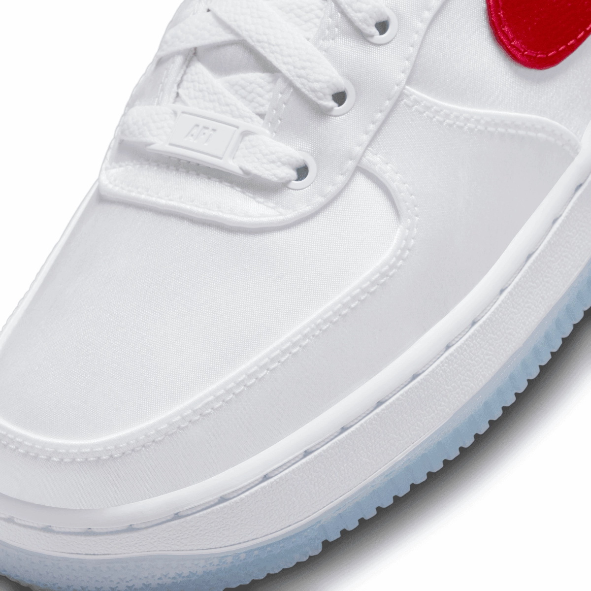 Game Worn Basketball Shoes Wmns Air Force 1 07 'Satin White Red'