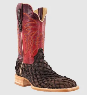 R. Watson Mens Matte Chocolate Pirarucu Fish Exotic Boot   RW7800-2 Wednesday Addams Boots
