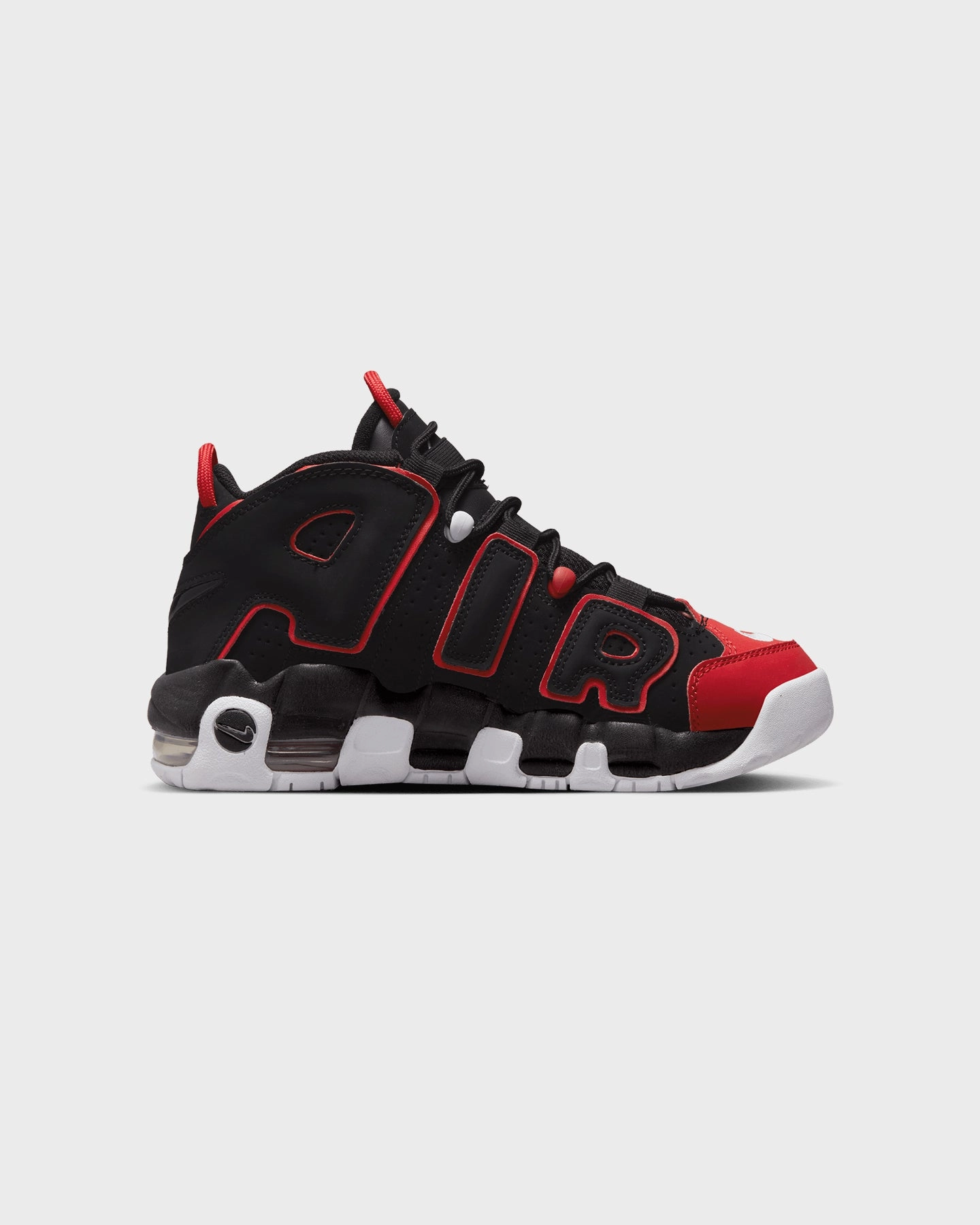 Nike Kids' Air More Uptempo (GS) Black/White-University Red Nike Personalized Shoes