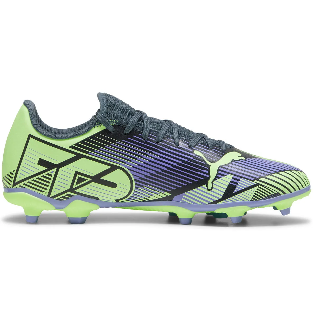 Puma Future 7 Play FG/AG Football Boots - Adult - Grey/Purple/Fizzy Apple Soccer And Football Cleats