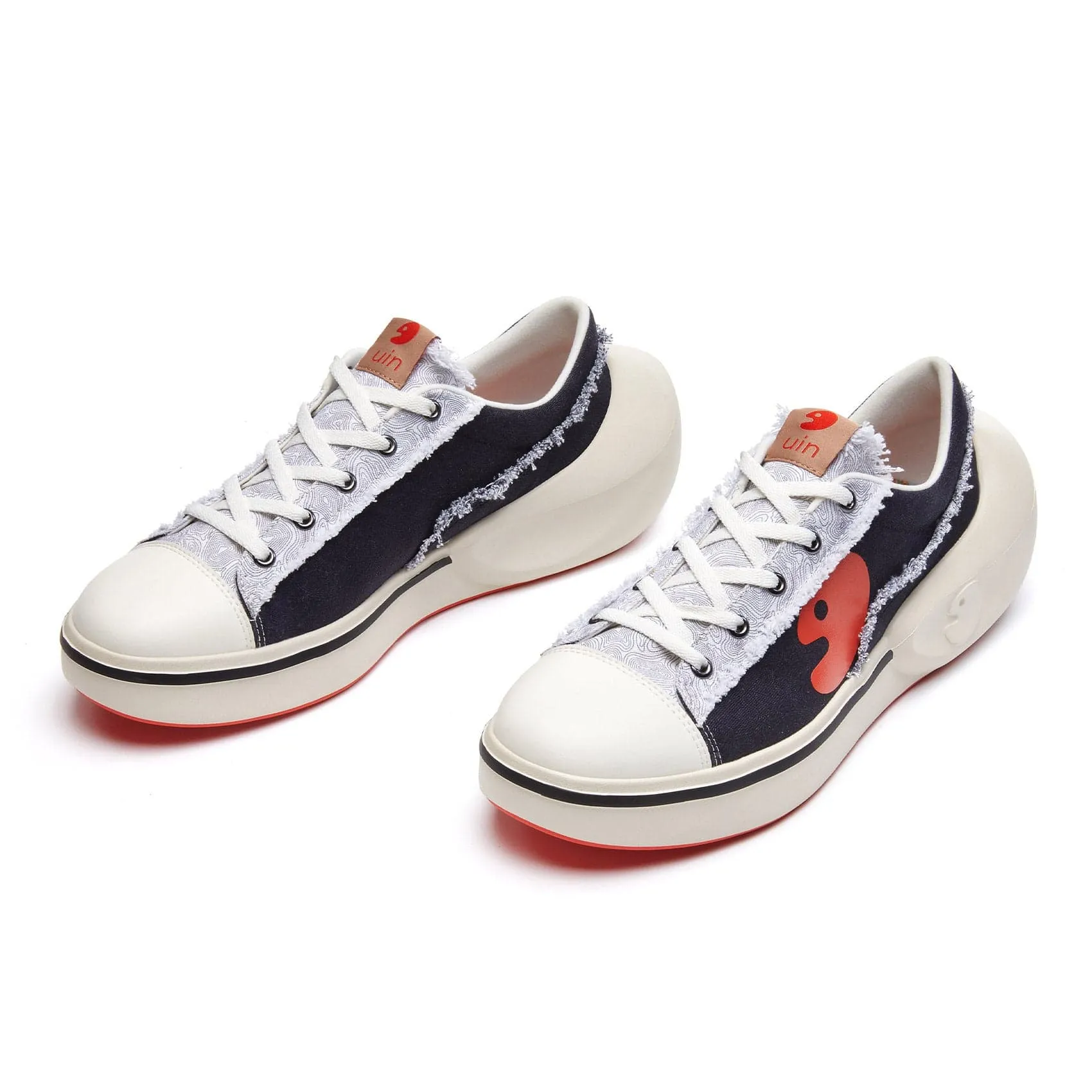 Half Cab Skate Shoes Rhymes in Black & White Bilbao B2 Men