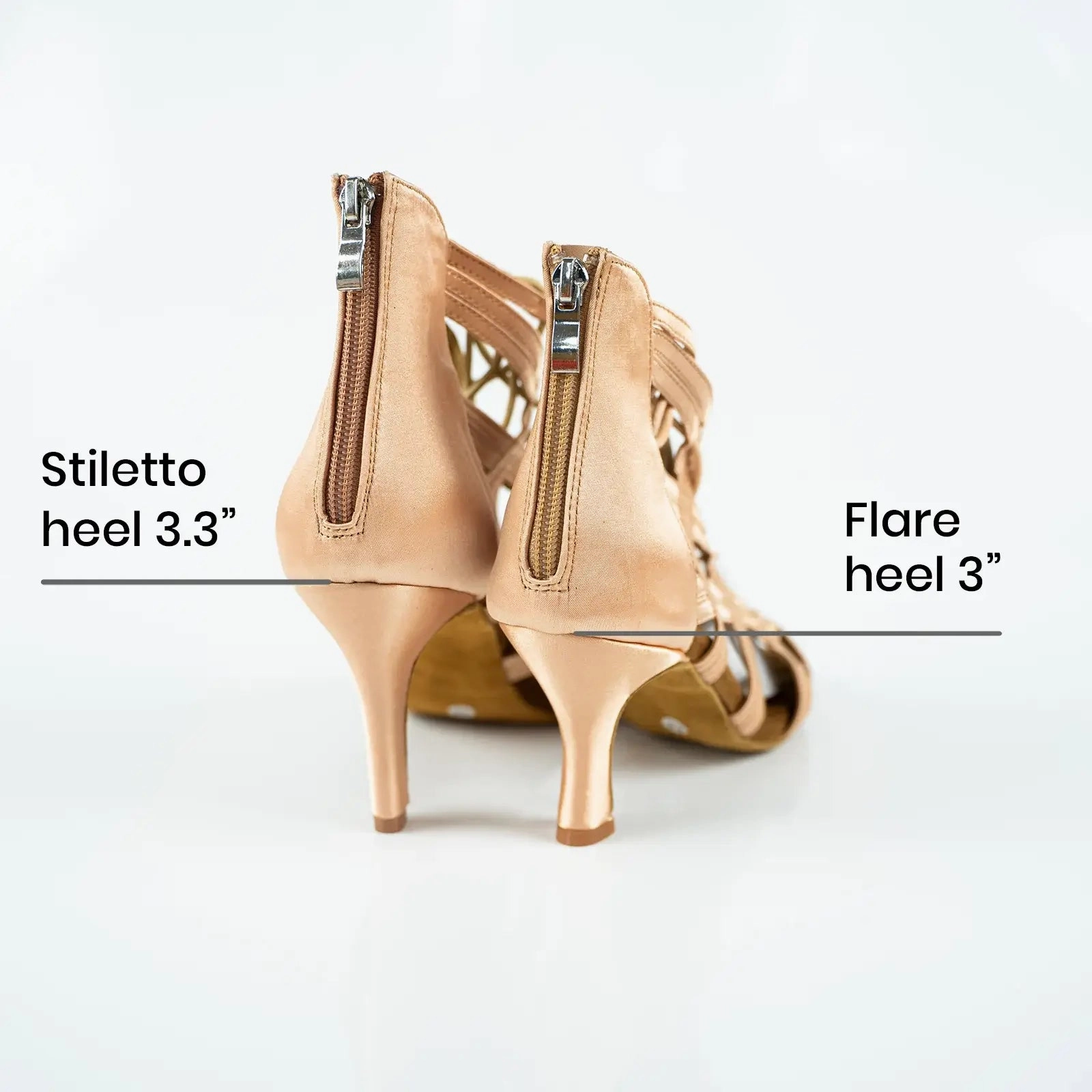 Zoomx Trail Shoe Rita - Lace-Up Salsa Bachata Latin Dance Shoes (Suede Sole)