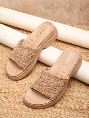 Rocia By Regal Beige Women Casual Funky Flats Wedding Dancing Slippers