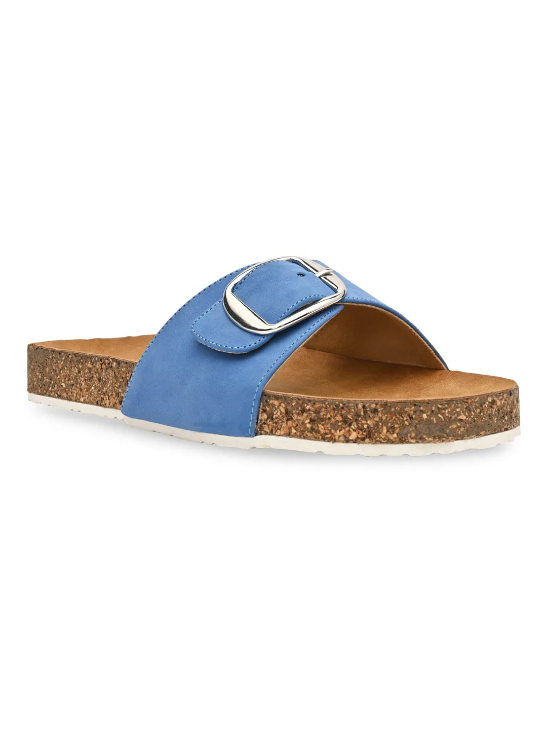Rocia By Regal Blue Women Casual Flat Sliders 1974 Slippers