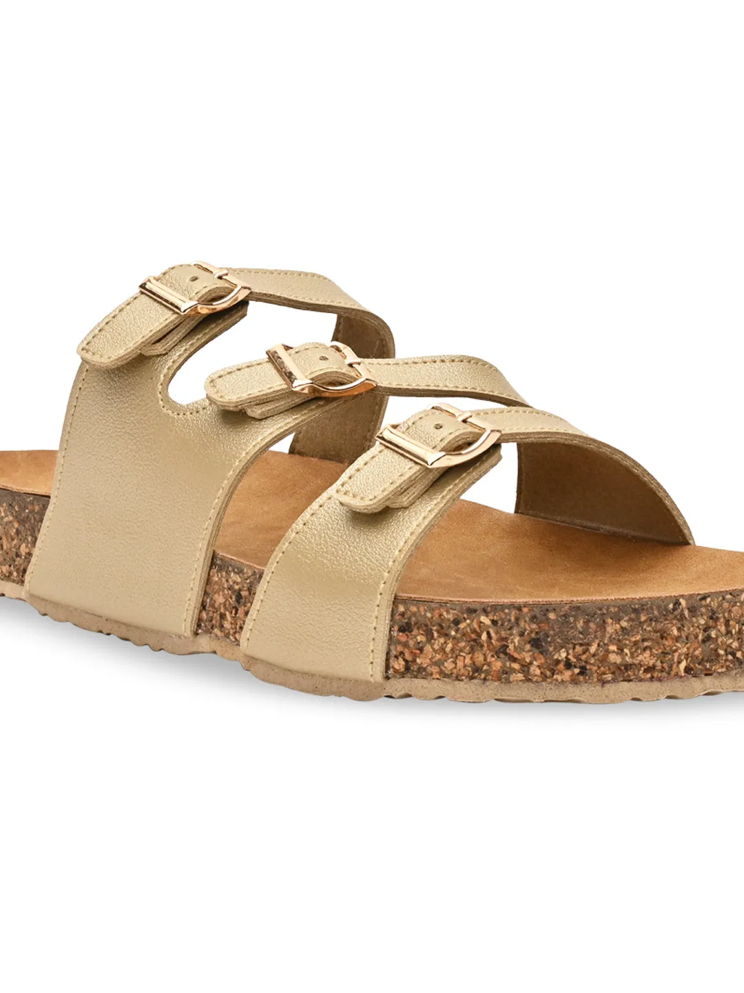 Rocia By Regal Light Gold Women Casual Flats Steelers Slippers