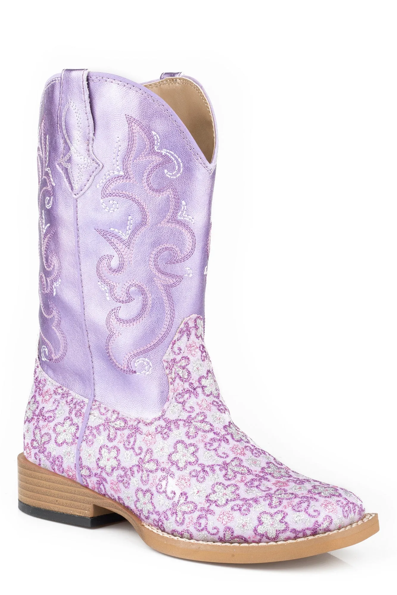 Cycling Boots Roper Kids Girls Lavender Purple Faux Leather Cowboy Boots