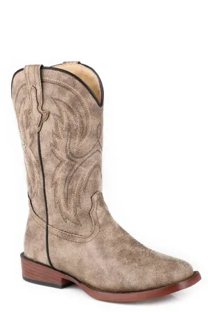 Best Steel Toe Safety Boots Roper Youth Unisex Eastwood Vintage Brown Faux Leather Cowboy Boots