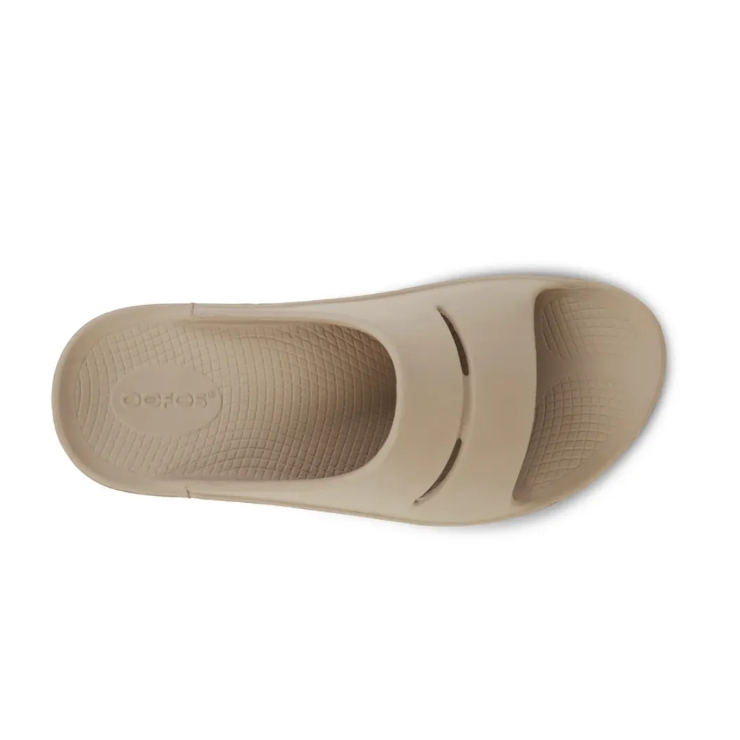 Oofos OOahh Slider - Unisex Smiley Slippers