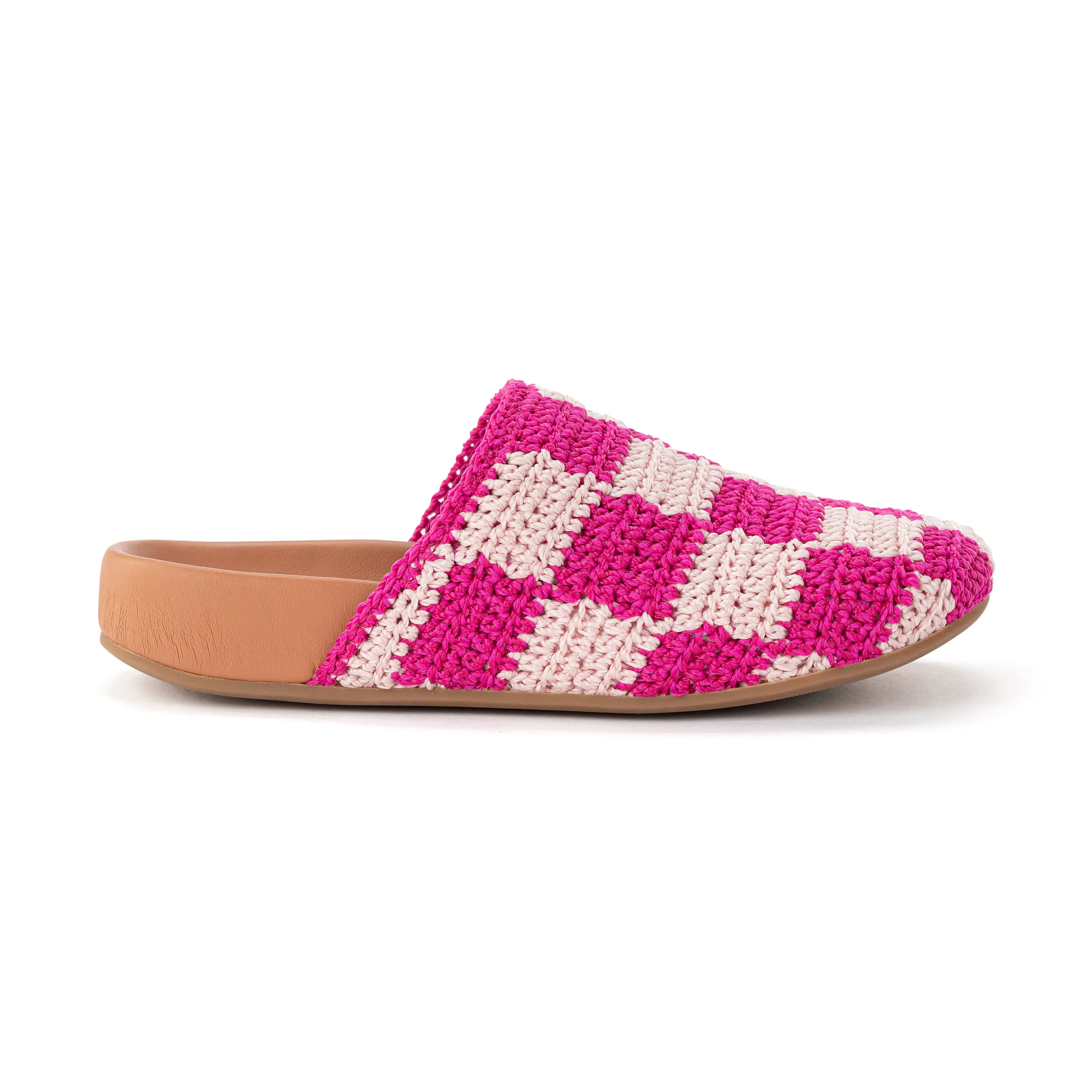 Bolinas Clog - Kids - Hand Crochet - Pink Check Trail Running Shoes Best Grip
