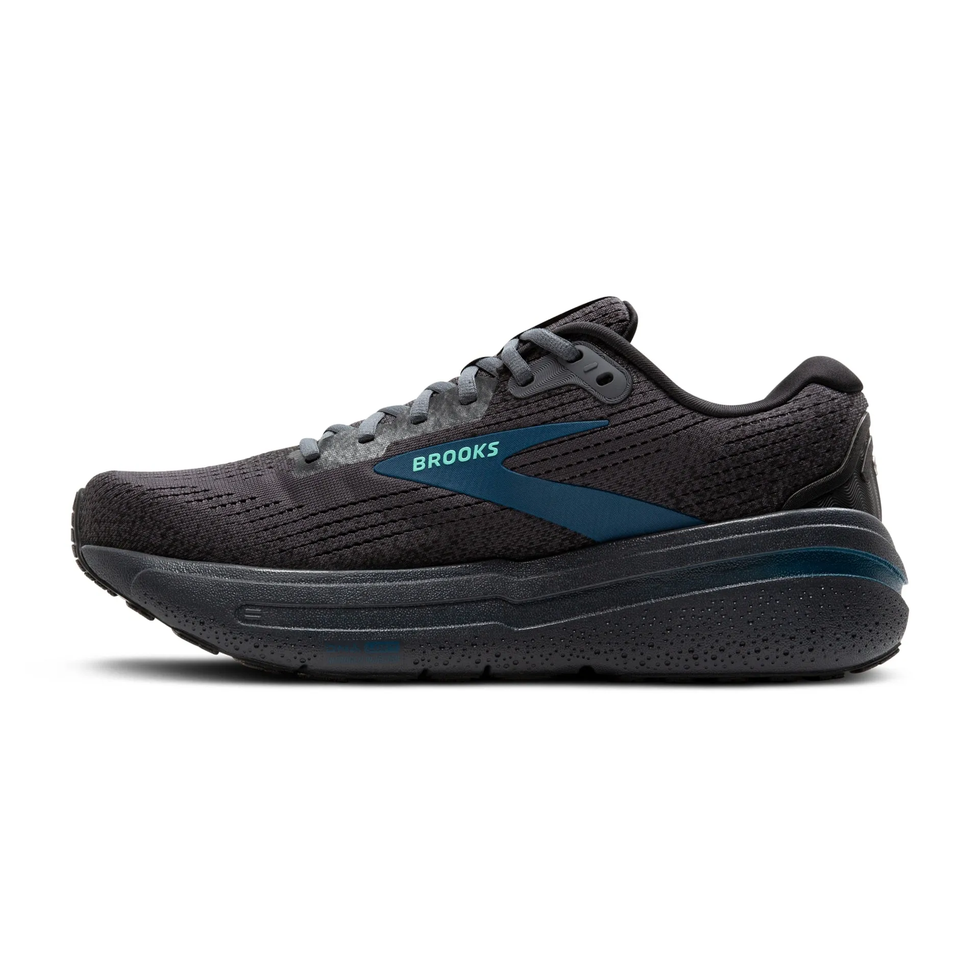 Avia Running Shoes Brooks Mens Ghost Max 2 Wide- Ebony/Cockatoo/Blue Sapphire (1104312E081)