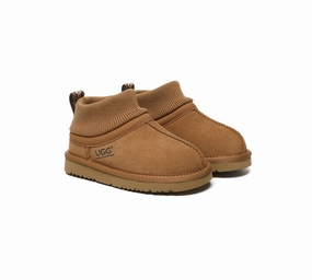 UGG Slippers Kids Sheepskin Wool Stretchy Ankle Margaret Sperry Float Rain Boot