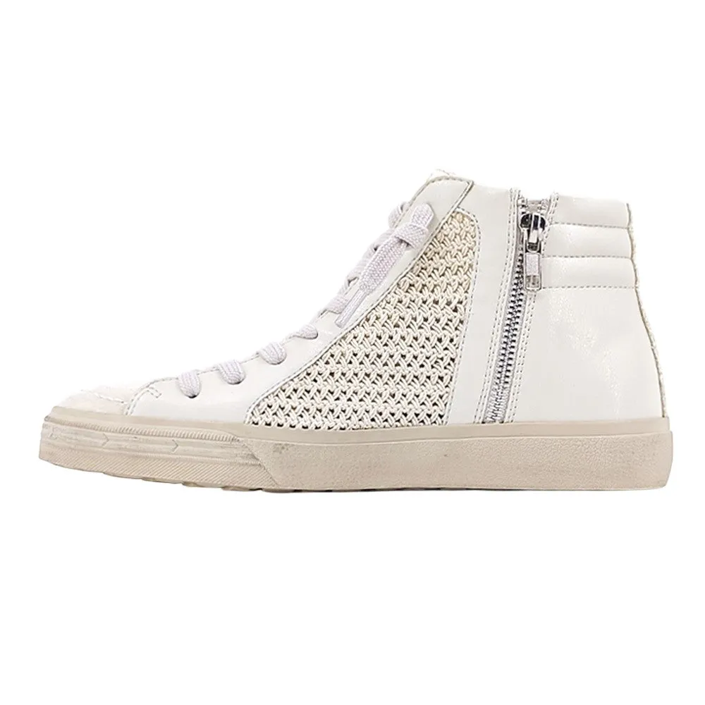 Versatile Business Shoes Samantha Woven High Top Lace Up Sneakers