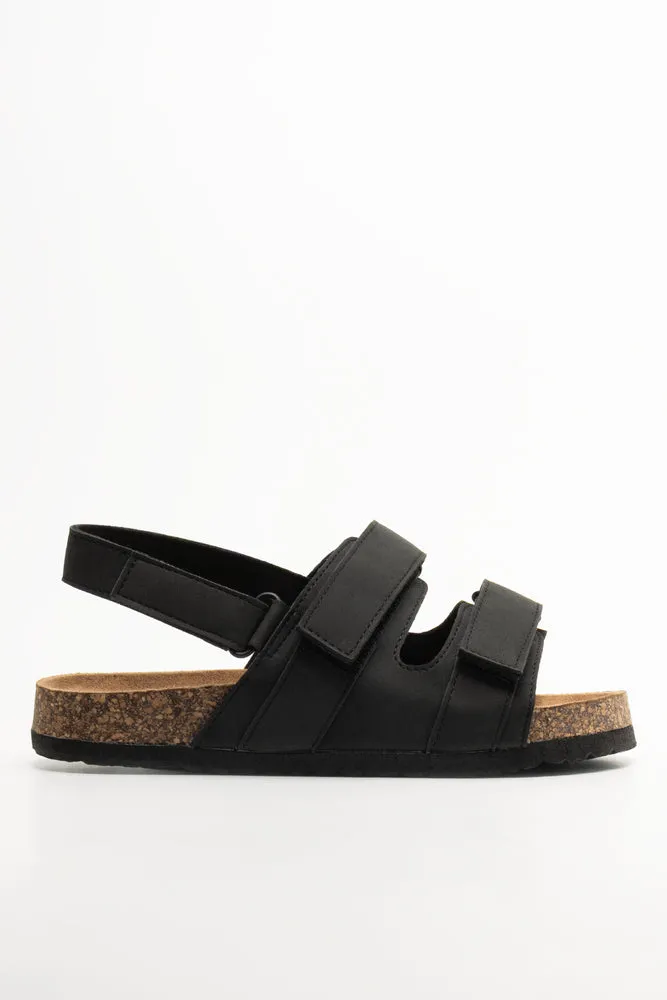 Sandals Black Low Wedge Sandals