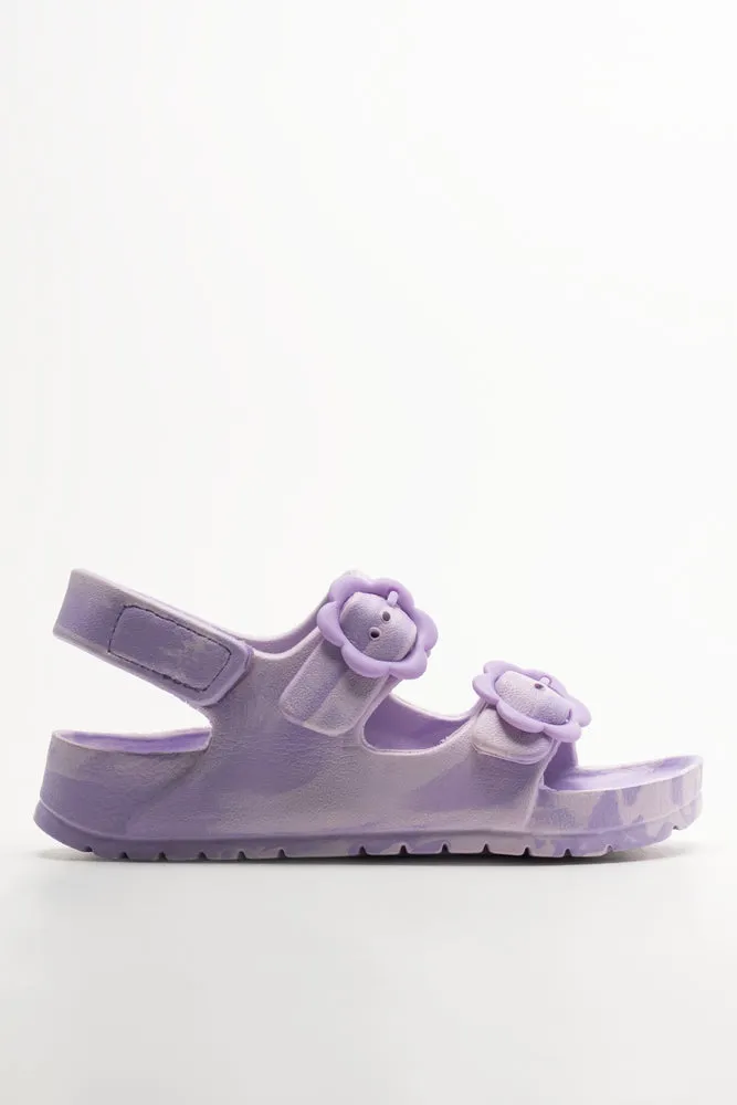 Sandals Purple Double Strap Platform Sandals
