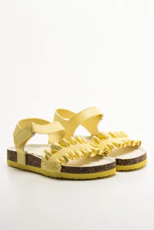 Sandals Yellow Flat Leather Sandals