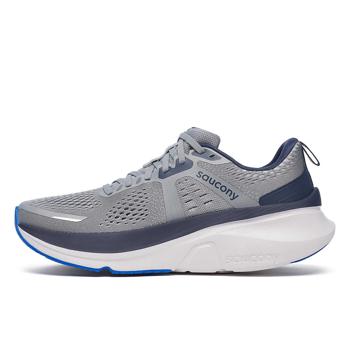 Bottom Of Running Shoes Saucony Men's Guide 18 Running Shoe Flint / Navy