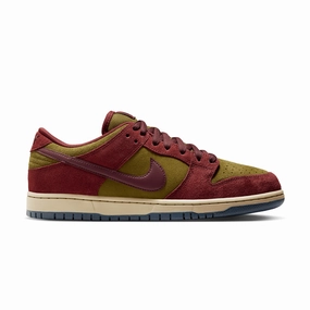 SB Dunk Low Pro 'Dark Team Red Olive Flak' Lakers Nike Shoes