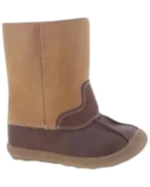 Boots With No Heel Kids Luggage Duck Boots In Tan