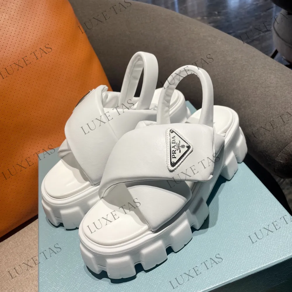 Mule Shoes Sandals Monolith Padded Nappa Leather Sandals - Designer Slides & Sandals for Women