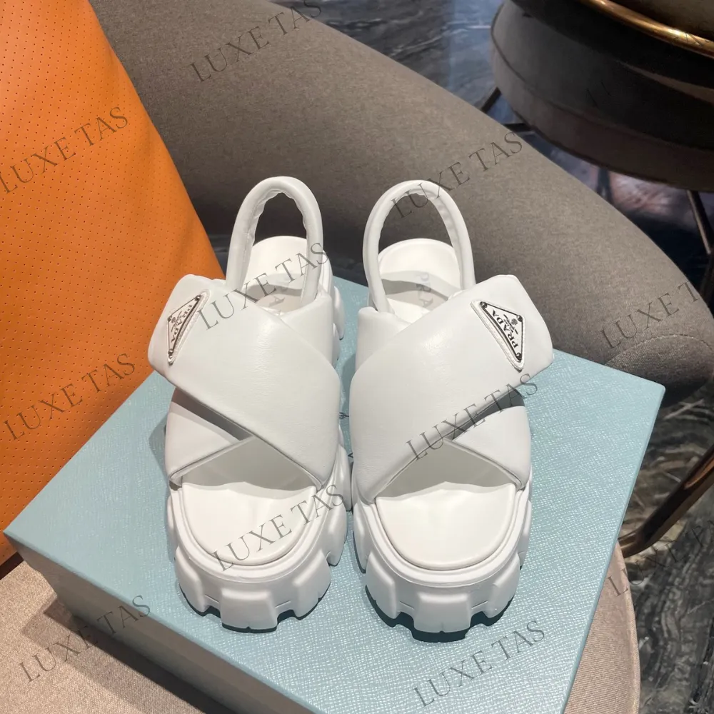 Best Sandals For Achilles Tendonitis Monolith Padded Nappa Leather Sandals - Designer Slides & Sandals for Women