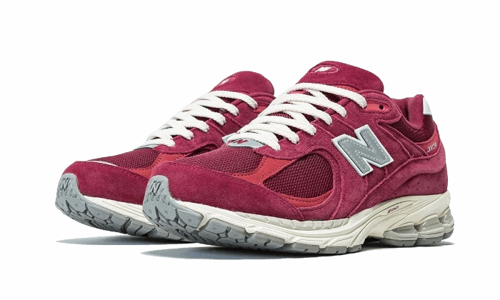 New Balance 2002R Suede Pack Red Wine New Balance Beige And White