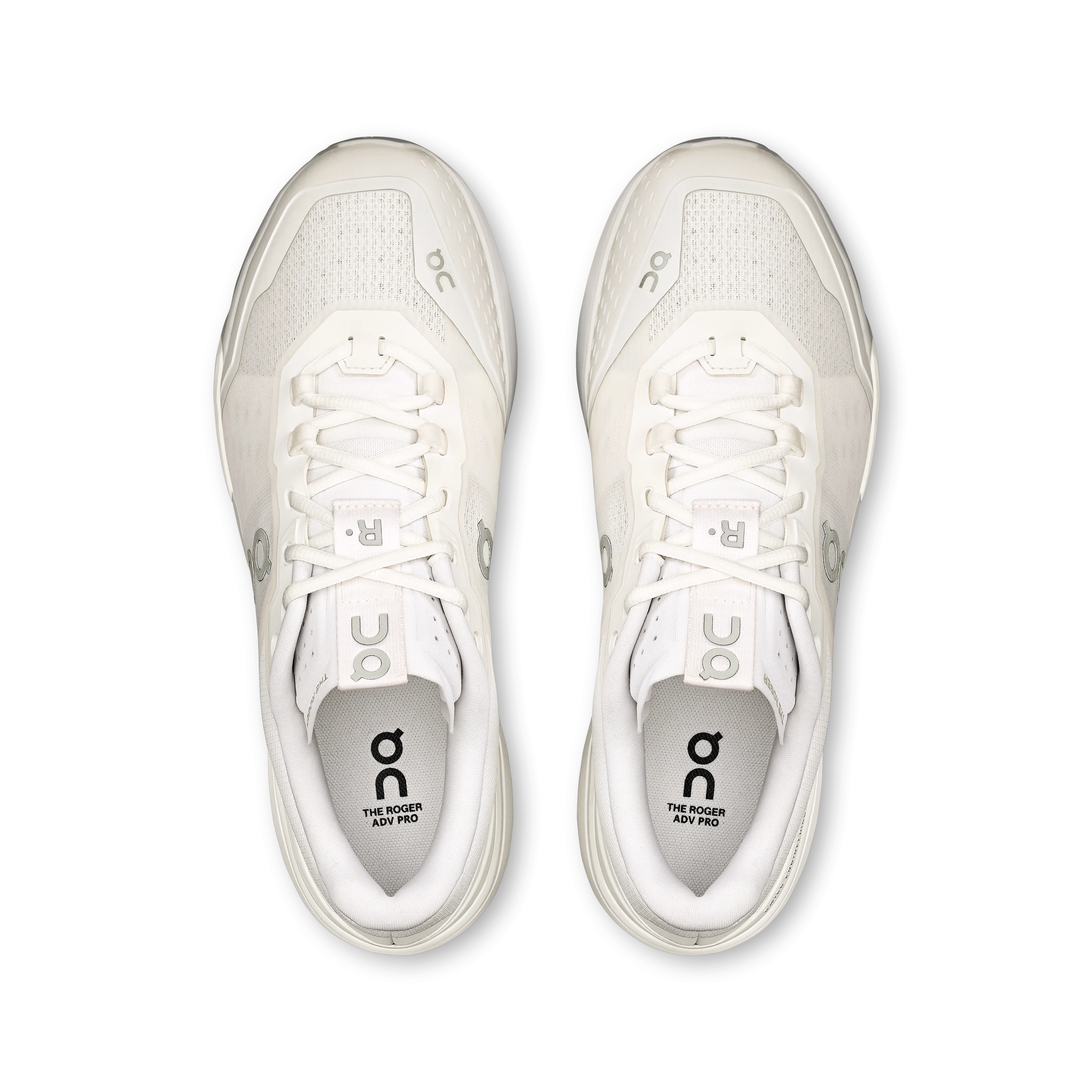 On Running Men's The Roger Advantage Pro Shoes - White / White Silver Glitter Tennis Shoes