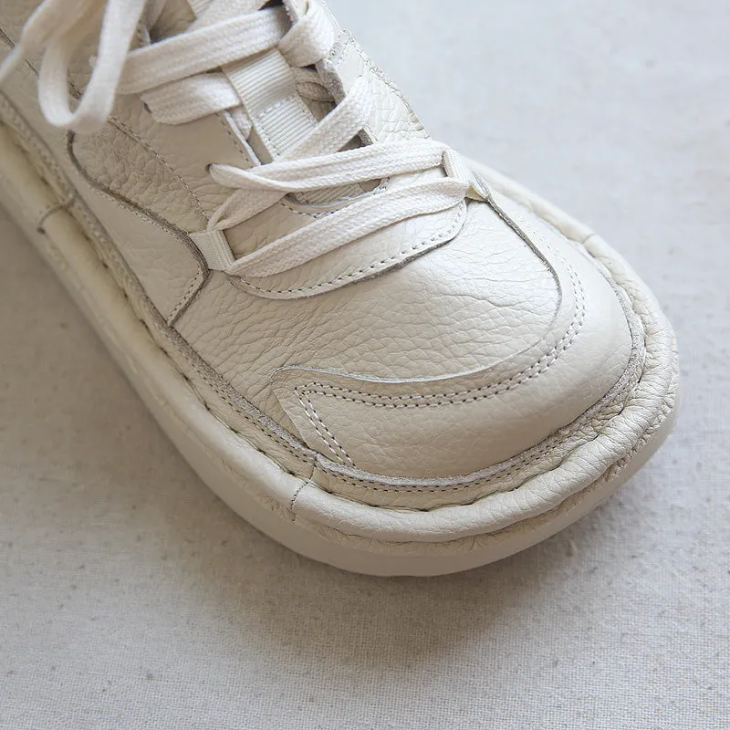 Hunter Rain Boots Size 9 Women Retro Cowhide Handmade Thick Sole Casual Boots