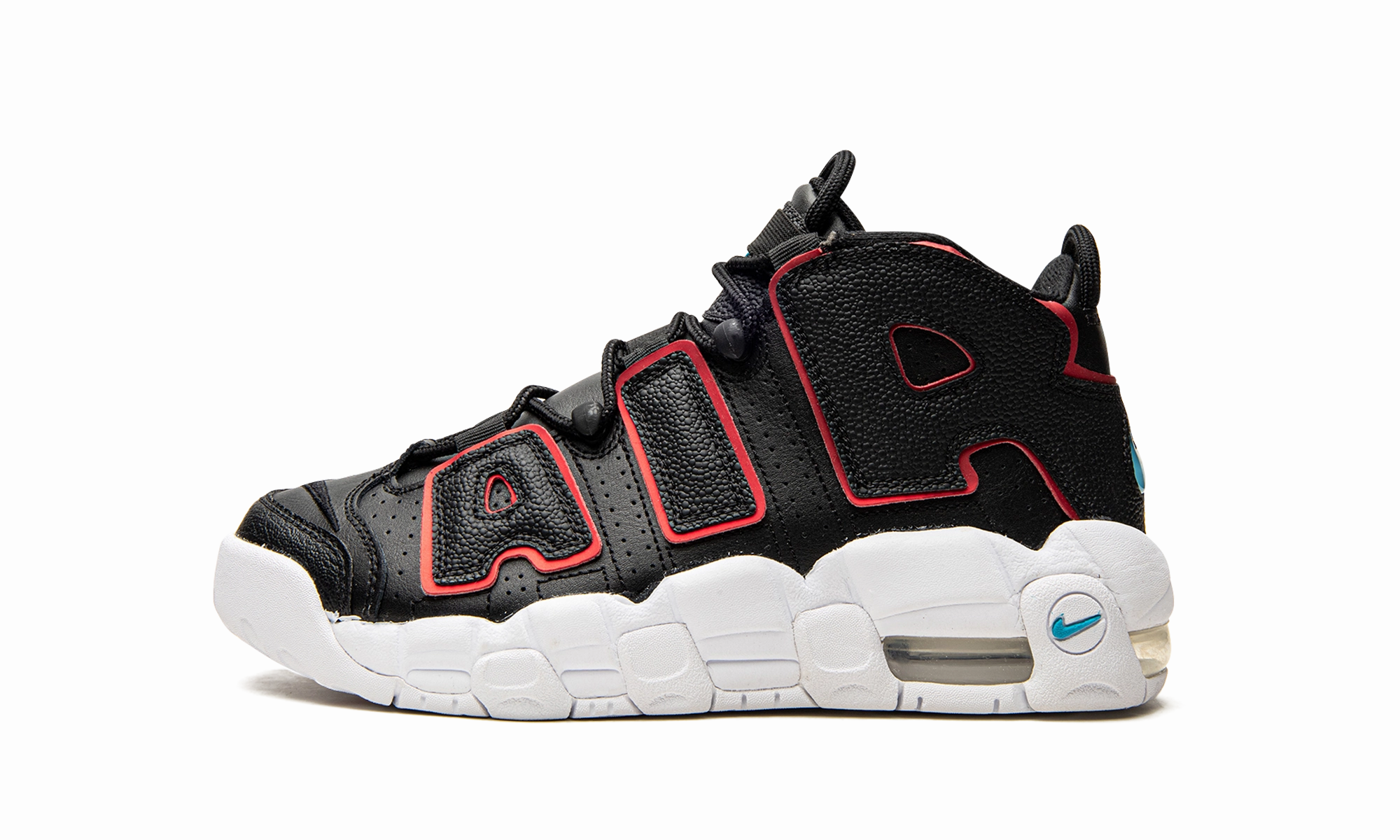 Air More Uptempo GS "Black Fusion Red" James Harden Basketball Shoes Vol 5