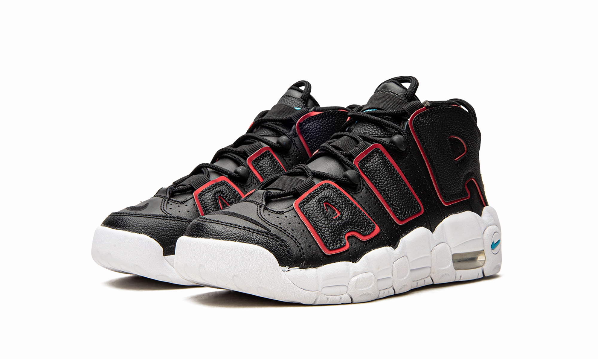 12.5 Basketball Shoes Air More Uptempo GS "Black Fusion Red"