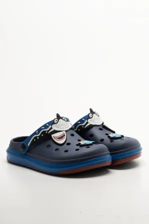 Sandals Caribbean Resorts Shark Clogs Navy