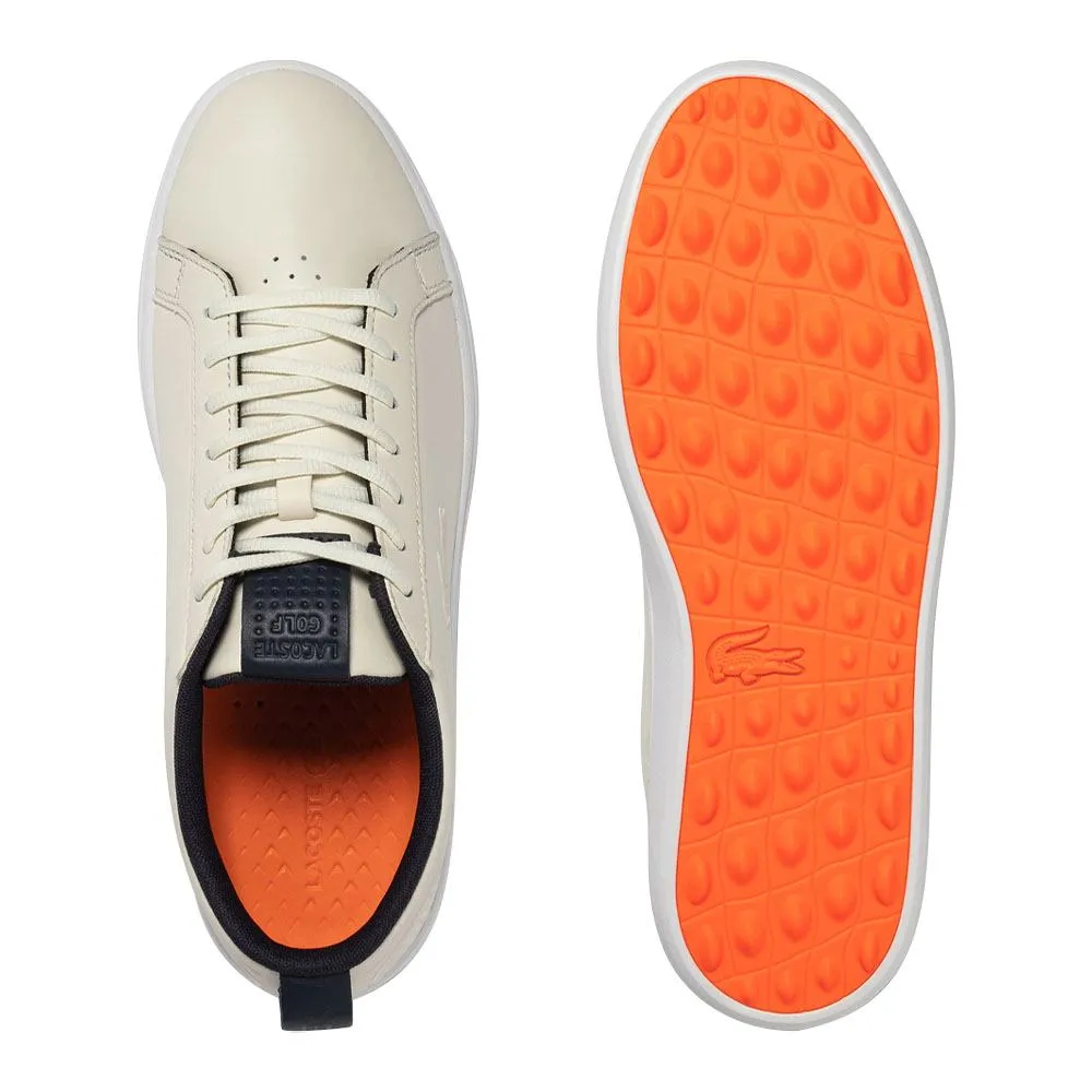 Lacoste G Elite Synthetic Spikeless Golf Shoes Off White/White - 23 Men Adicross Golf Shoes