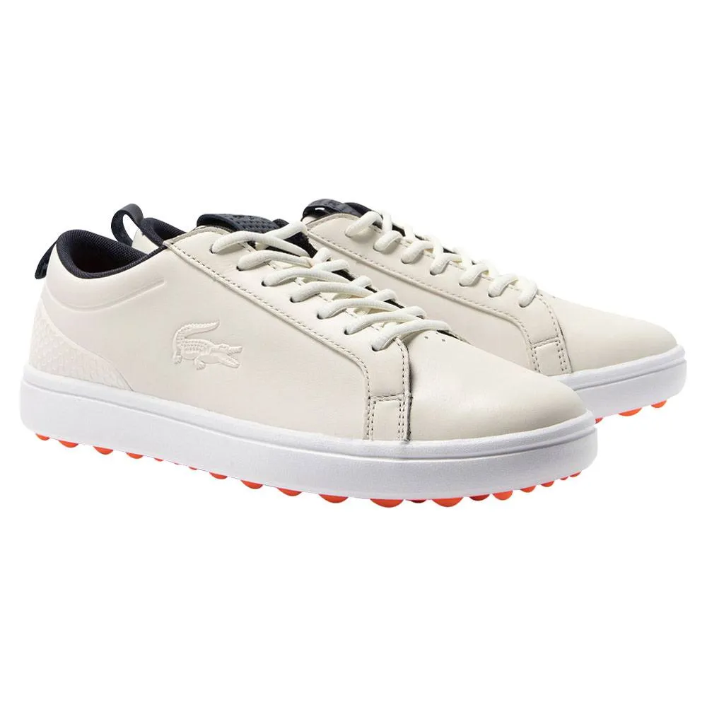 Eco Golf Shoes Lacoste G Elite Synthetic Spikeless Golf Shoes Off White/White - 23 Men