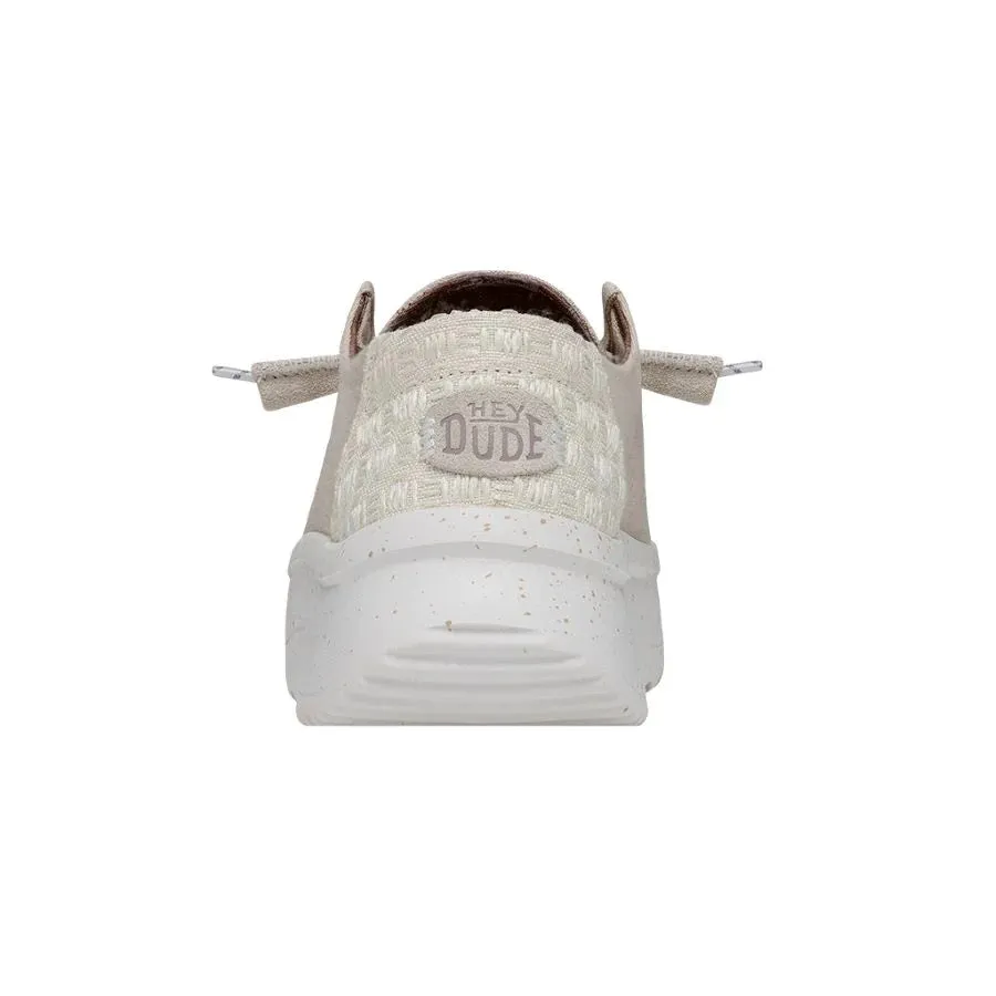 Waterproof Composite Toe Work Boots 'Hey Dude' Women's Wendy Peak Chambray - Cream