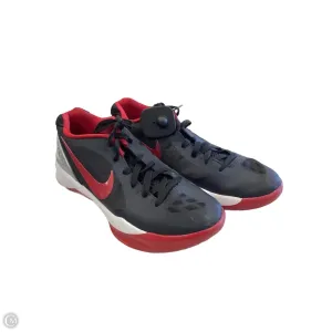 Custom Nike Tennis Shoes Shoes Athletic By Nike In Black & Red, Size: 9