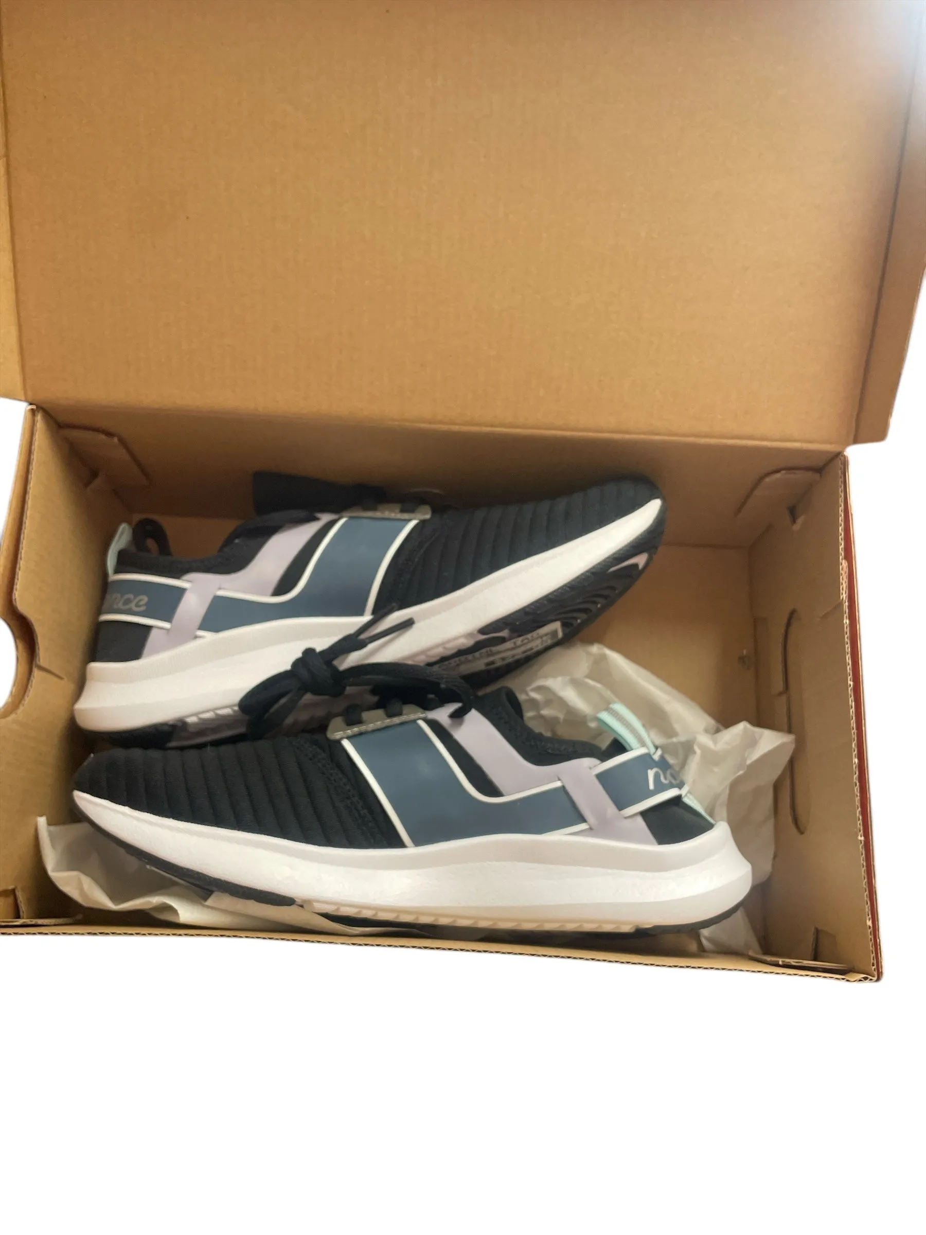 All White New Balance Mens Shoes Sneakers By New Balance In Black, Size: 8