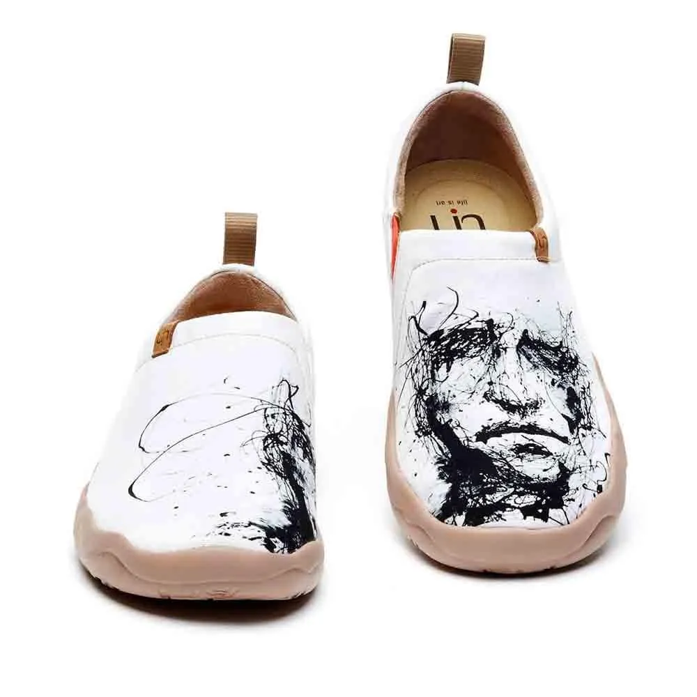 SILENT MAN Art Design Loafers for Men Skate Shoes Casually